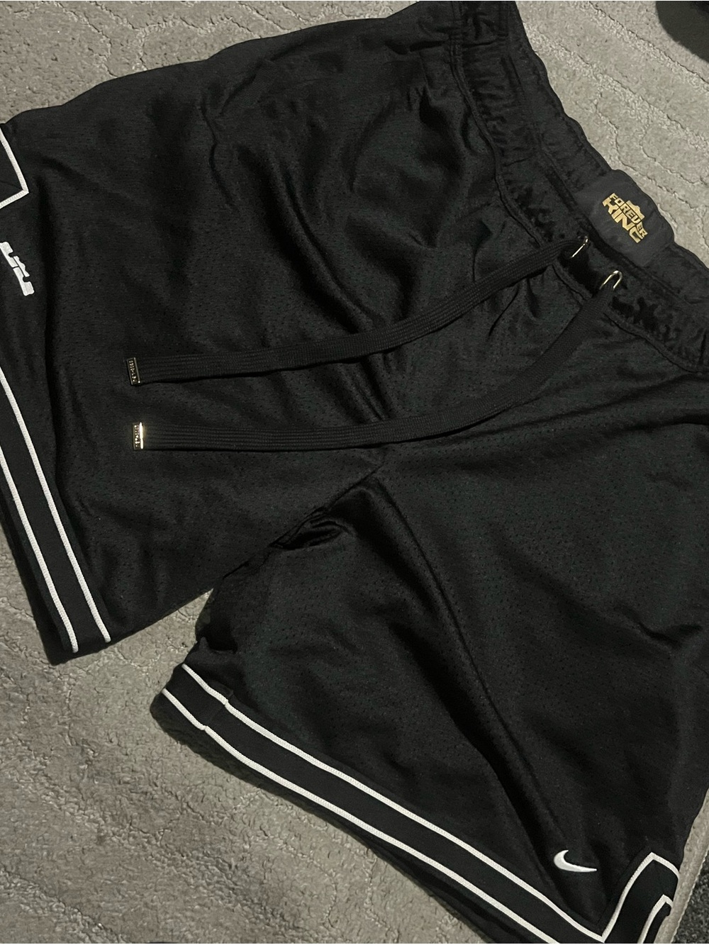 Nike Black Men’s Athletic Shorts with White Trim
